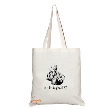 TB082 Is It Friday Yet? Novelty Present Gift Printed Eco-Friendly Stylish Long Handled Tote Shoulder Bag