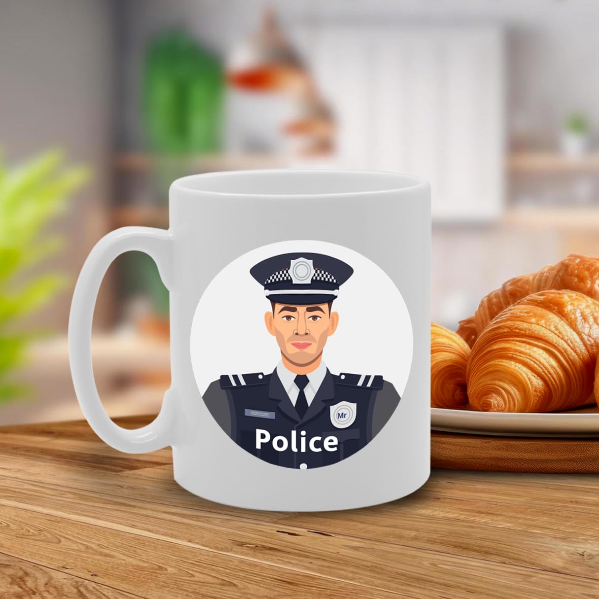 Mr Police  - Ideal For Policemen And Law Enforcement Officers, 11Oz Ceramic Coffee  For Male Officers And Justice Advocates Mg5935 - Funny Printed Coffee Mug - Great Gift Idea