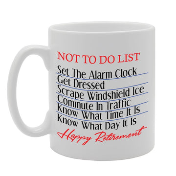 Funny Not To Do List Set The Alarm Clock   Printed Tea Coffee Ceramic  Mg2927 - Funny Printed Coffee Mug - Great Gift Idea