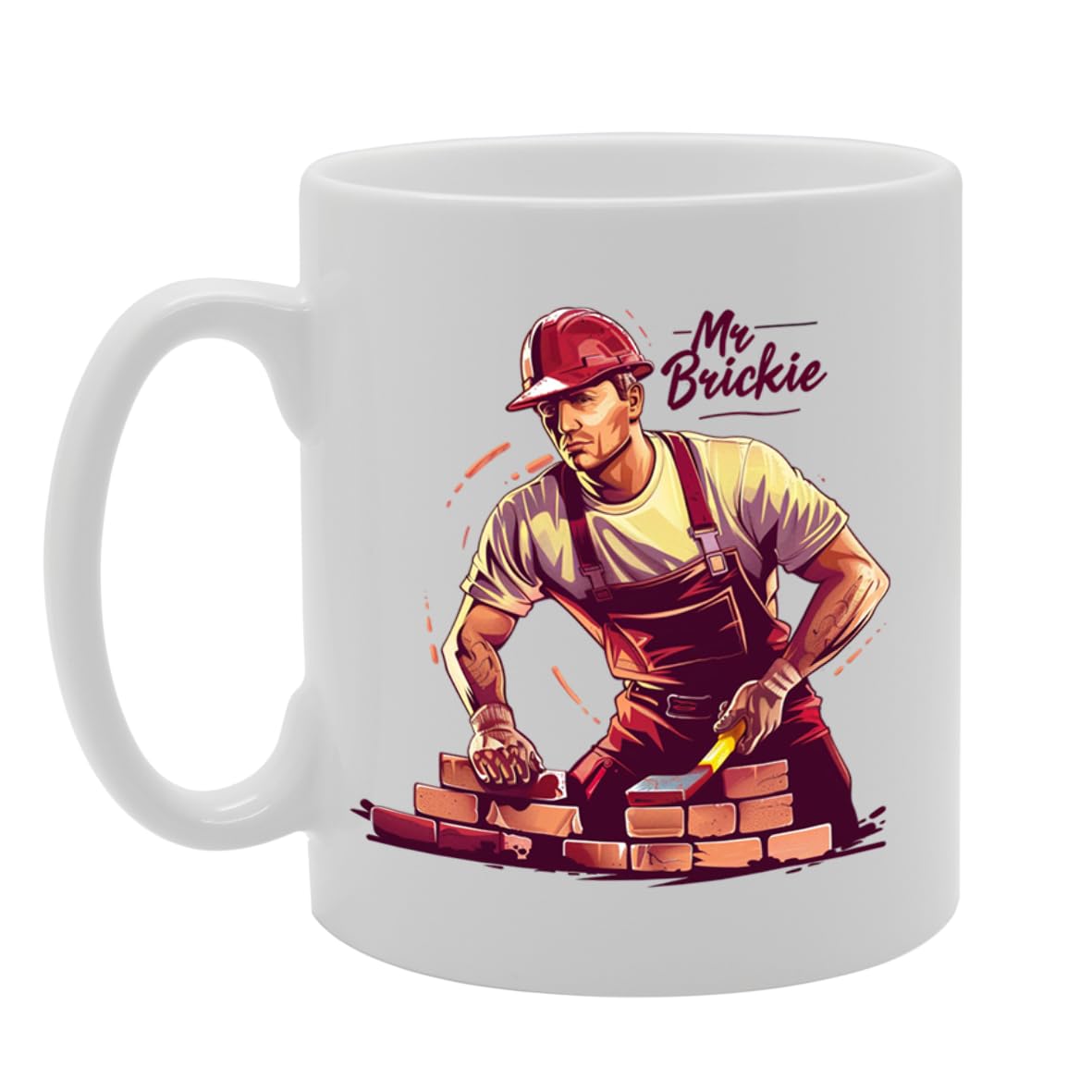 Mr Brickie  - Ideal For Bricklayers And Construction Enthusiasts, 11Oz Ceramic Coffee  For Builders And Masons Mg5917 - Funny Printed Coffee Mug - Great Gift Idea