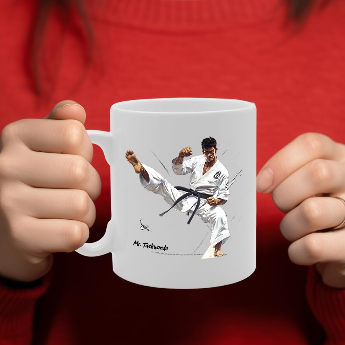 11Oz Ceramic  Featuring Popular Sports Designs From Around The World – Ideal For Sports Fans And Enthusiasts (Taekwondo Mg6577 ) - Funny Printed Coffee Mug - Great Gift Idea