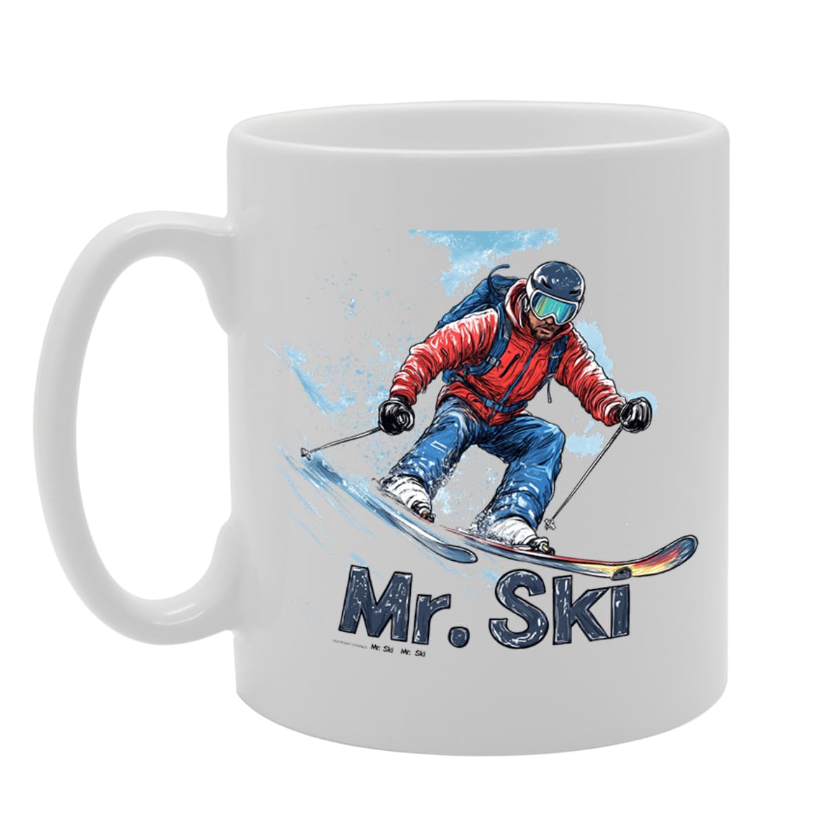 11Oz Ceramic  Featuring Popular Sports Designs From Around The World – Ideal For Sports Fans And Enthusiasts (Ski Mg6570 ) - Funny Printed Coffee Mug - Great Gift Idea