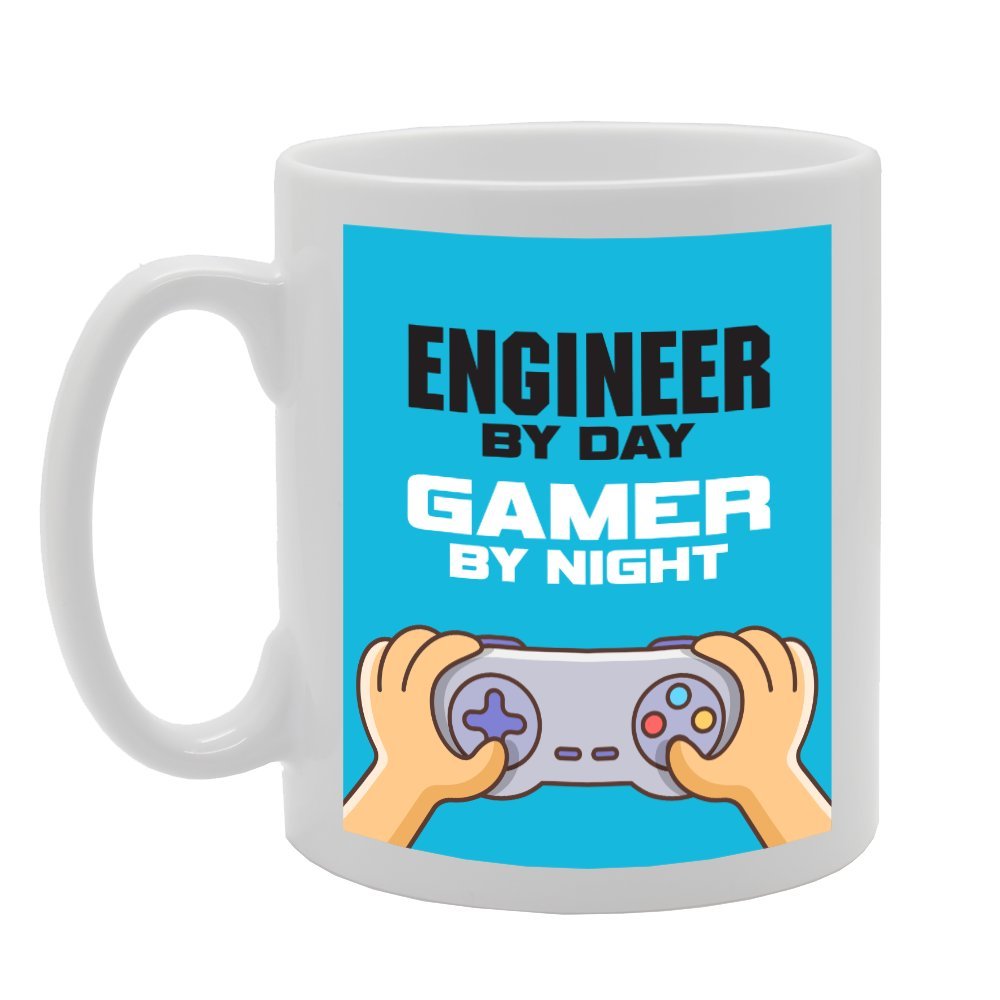 Engineer By Day Gamer By Night   Printed Tea Coffee Ceramic  Mg3473 - Funny Printed Coffee Mug - Great Gift Idea