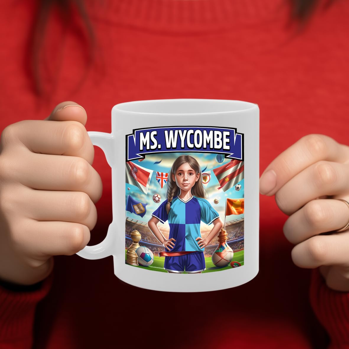 Ms Wycombe   Printed Tea Coffee Ceramic  For Footie Fan Ladies Girls Mg6384 - Funny Printed Coffee Mug - Great Gift Idea