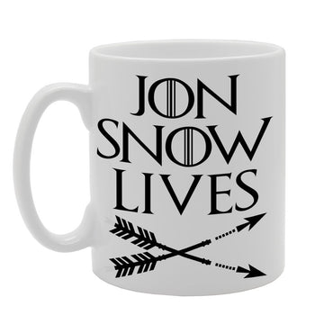 Jon Snow Lives   Printed Tea Coffee Ceramic  Mg661 - Funny Printed Coffee Mug - Great Gift Idea