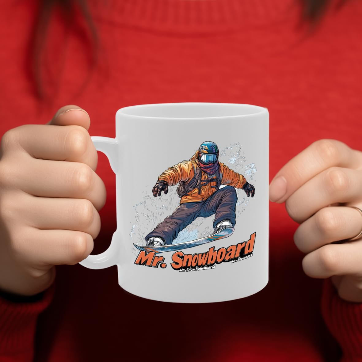11Oz Ceramic  Featuring Popular Sports Designs From Around The World – Ideal For Sports Fans And Enthusiasts (Snowboard Mg6572) - Funny Printed Coffee Mug - Great Gift Idea