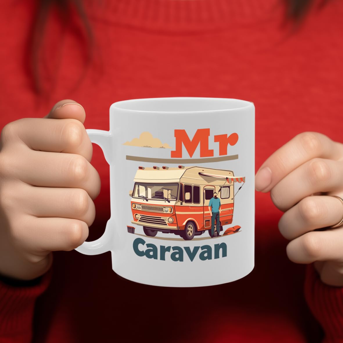 Mr Caravan  - Ideal For Caravan Enthusiasts And Travelers, 11Oz Ceramic Coffee  For Road Trip Lovers And Camping Fans Mg5915 - Funny Printed Coffee Mug - Great Gift Idea