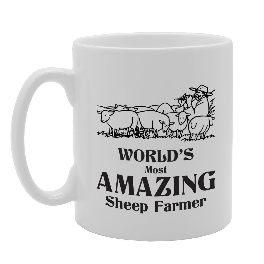 World'S Most Amazing Sheep Farmer   Printed Tea Coffee Ceramic  Mg3414 - Funny Printed Coffee Mug - Great Gift Idea