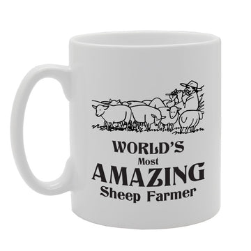 World'S Most Amazing Sheep Farmer   Printed Tea Coffee Ceramic  Mg3414 - Funny Printed Coffee Mug - Great Gift Idea
