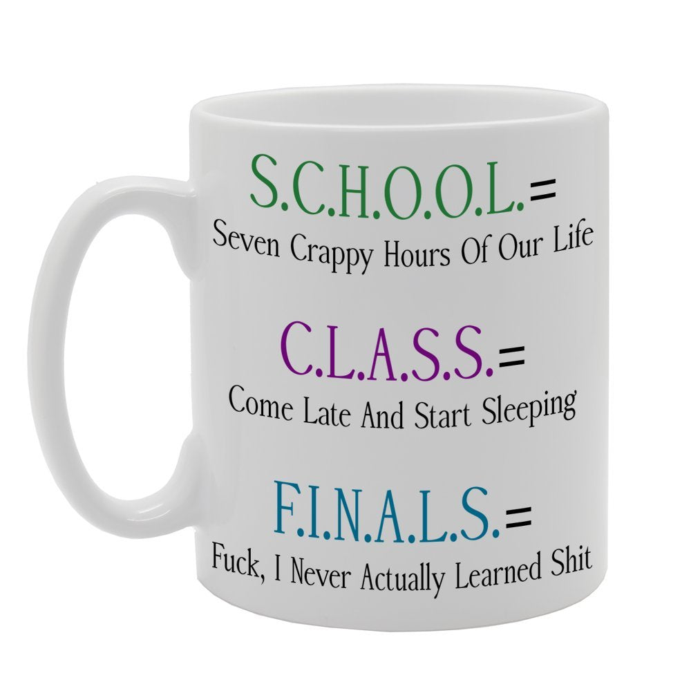 Full Form School Class Finals   Printed Ceramic Tea Coffee  Mg081 - Funny Printed Coffee Mug - Great Gift Idea