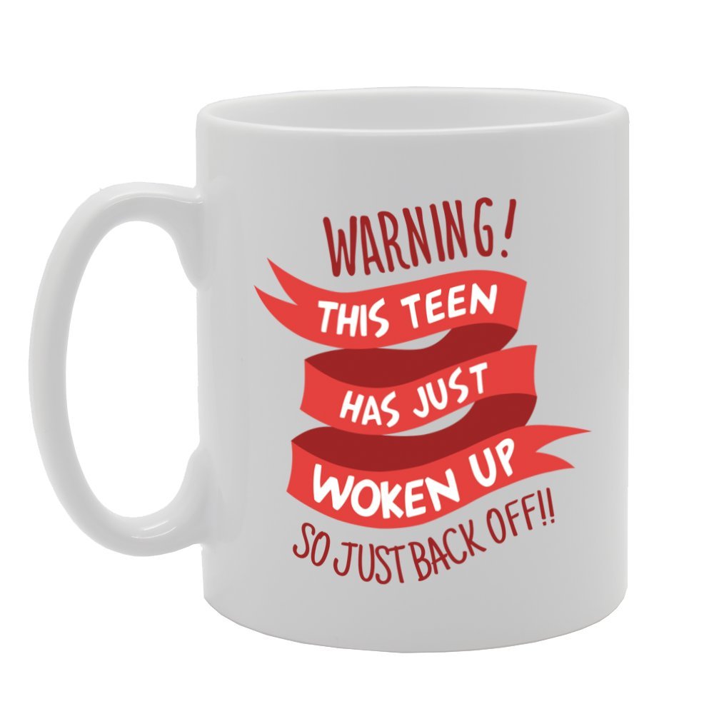 Warning! This Teen Jas Just Woken Up   Printed Tea Coffee Ceramic  Mg2827 - Funny Printed Coffee Mug - Great Gift Idea