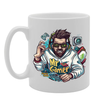 Mr Gamer  - Ideal For Gamers And Esports Enthusiasts, 11Oz Ceramic Coffee  For Video Game Fans And Gaming Professionals Mg6000 - Funny Printed Coffee Mug - Great Gift Idea