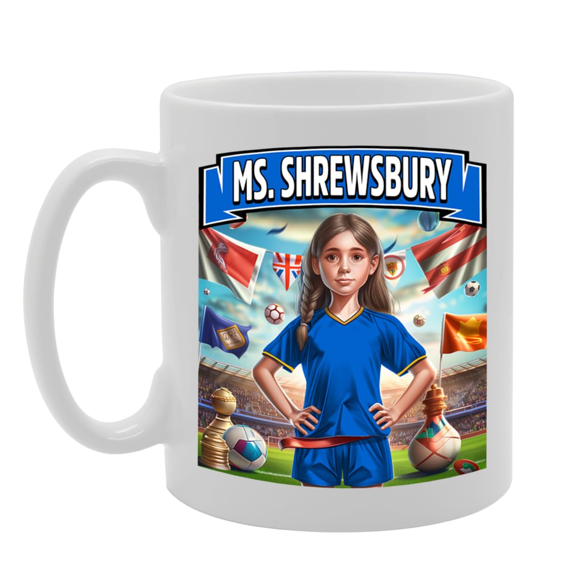 Ms Shrewsbury   Printed Tea Coffee Ceramic  For Footie Fan Ladies Girls Mg6384 - Funny Printed Coffee Mug - Great Gift Idea