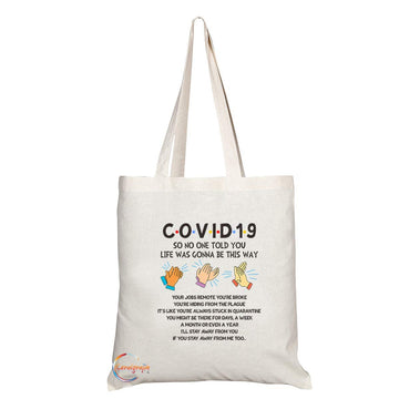 TB725 So No One Told You Life Was Gonna Be This Way Novelty Present Gift Printed Eco-Friendly Stylish Long Handled Tote Shoulder Bag