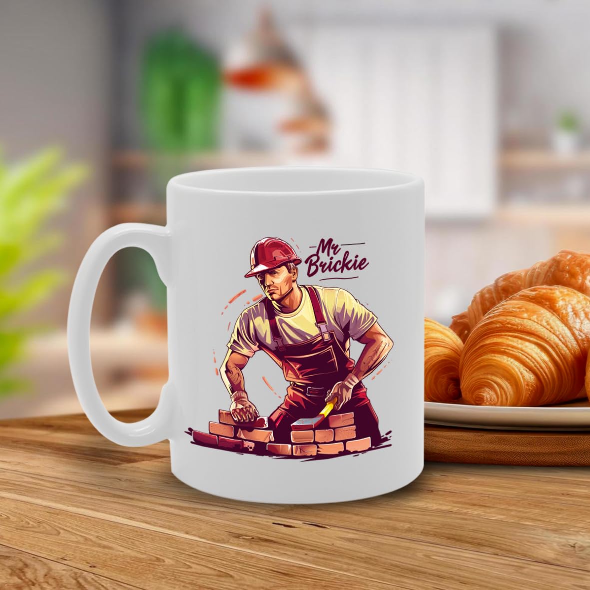 Mr Brickie  - Ideal For Bricklayers And Construction Enthusiasts, 11Oz Ceramic Coffee  For Builders And Masons Mg5917 - Funny Printed Coffee Mug - Great Gift Idea