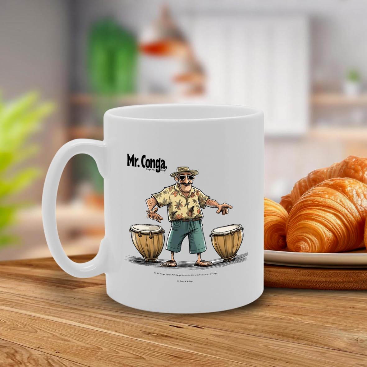 11Oz Ceramic  Mg6550 Featuring Mr Conga – For Conga Players And Music Lovers - Funny Printed Coffee Mug - Great Gift Idea