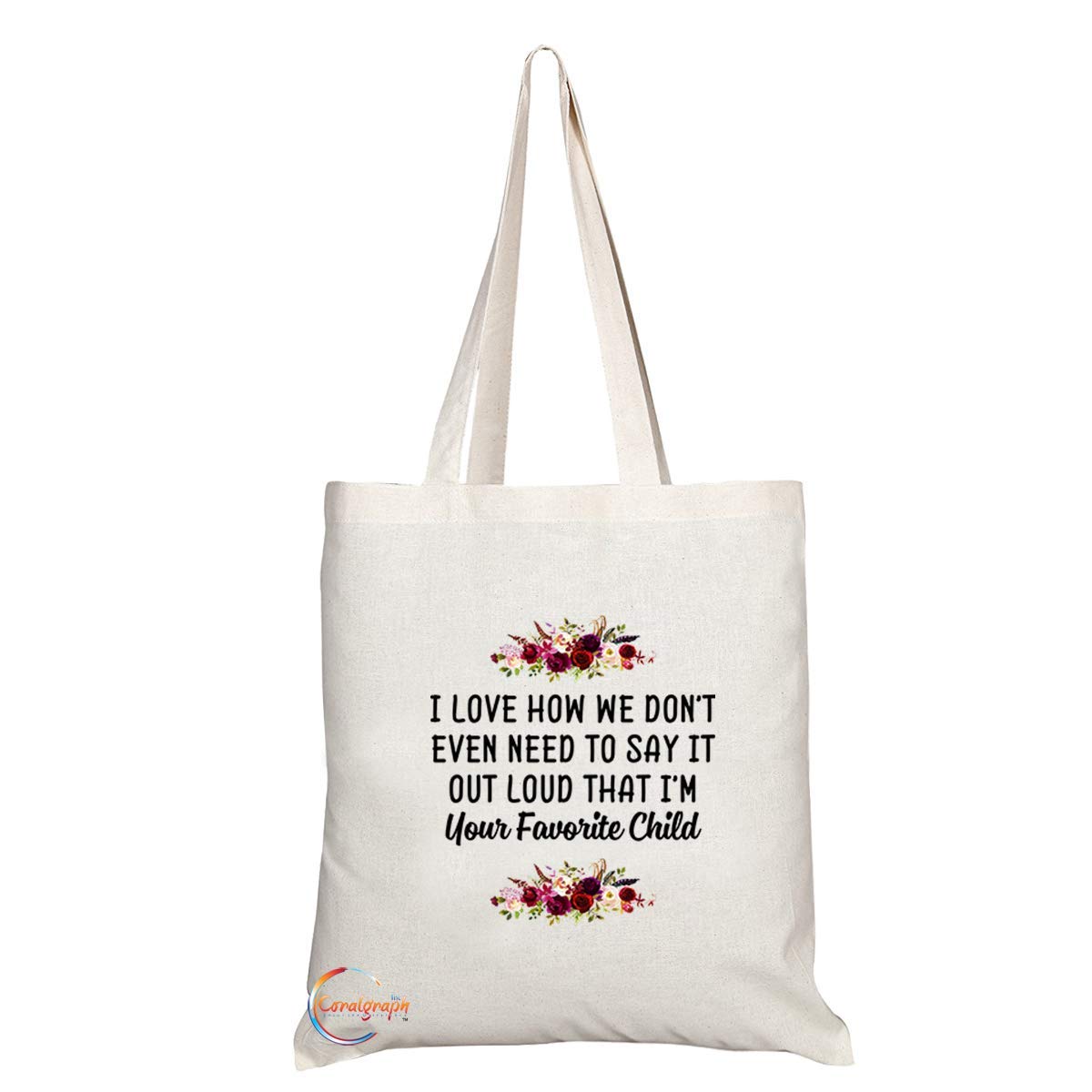 TB773 I Love How We Don't Even Need To Say It Out Load Favourite Child Novelty Present Gift Printed Eco-Friendly Stylish Long Handled Tote Shoulder Bag