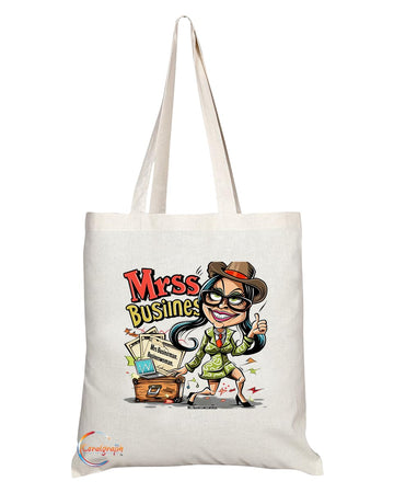 TB1865 Mrs Businesswoman Tote Bag - Great Gift for Female Business Professionals, Entrepreneurs, Executives - Durable, Stylish, Eco-Friendly, Reusable, Spacious, and Lightweight