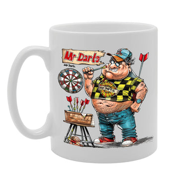 Mr Darts  - Crafted For Darts Players, Pub Game Enthusiasts, Sports Fans, Sturdy Ceramic, Dishwasher Safe, Celebrates Dart Sports Mg6030 - Funny Printed Coffee Mug - Great Gift Idea