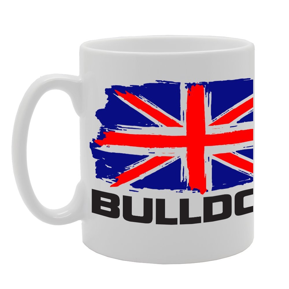 Uk Union Jack Bulldog   Printed Tea Coffee Ceramic  Mg2217 - Funny Printed Coffee Mug - Great Gift Idea