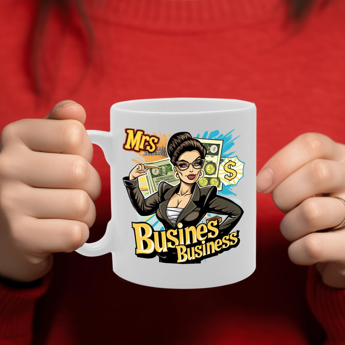 Mrs Business  - Designed For Female Business Professionals, Entrepreneurs, Executives, Durable Ceramic, Dishwasher Safe, Celebrates Business Excellence Mg6027 - Funny Printed Coffee Mug - Great Gift Idea