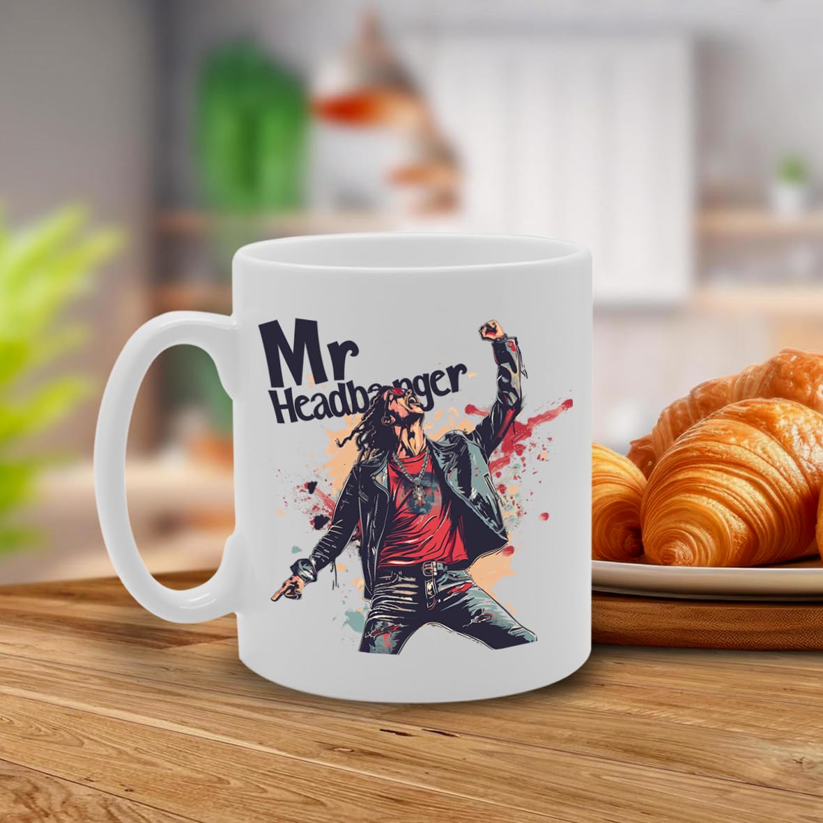 Mr Headbanger  - Ideal For Rock Music Fans And Metalheads, 11Oz Ceramic Coffee  For Music Enthusiasts And Concert Lovers Mg5924 - Funny Printed Coffee Mug - Great Gift Idea