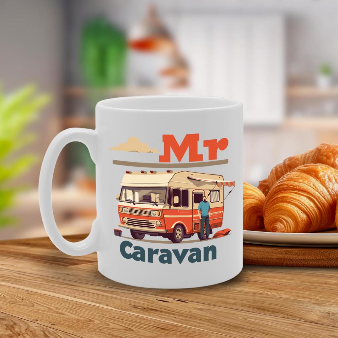 Mr Caravan  - Ideal For Caravan Enthusiasts And Travelers, 11Oz Ceramic Coffee  For Road Trip Lovers And Camping Fans Mg5915 - Funny Printed Coffee Mug - Great Gift Idea