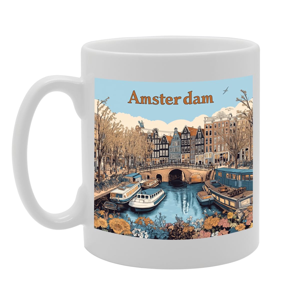 11Oz Dishwasher-Safe Ceramic  Featuring Popular Cities & Capitals From Europe And Around The World - Funny Printed Coffee Mug - Great Gift Idea