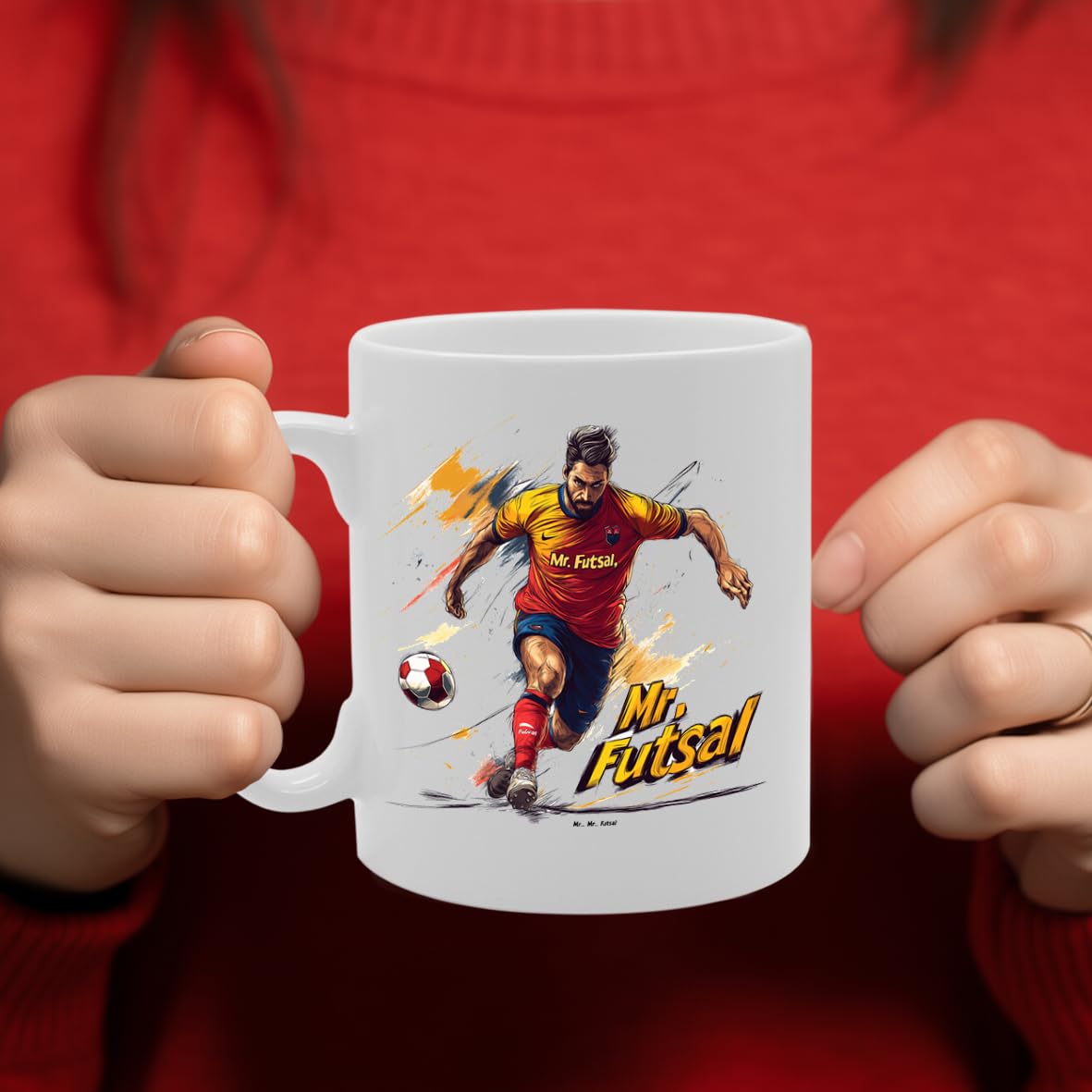 11Oz Ceramic  Featuring Popular Sports Designs From Around The World – Ideal For Sports Fans And Enthusiasts (Futsal Mg6559) - Funny Printed Coffee Mug - Great Gift Idea