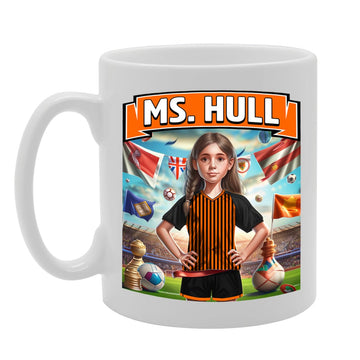 Ms Hull   Printed Tea Coffee Ceramic  For Footie Fan Ladies Girls Mg6384 - Funny Printed Coffee Mug - Great Gift Idea