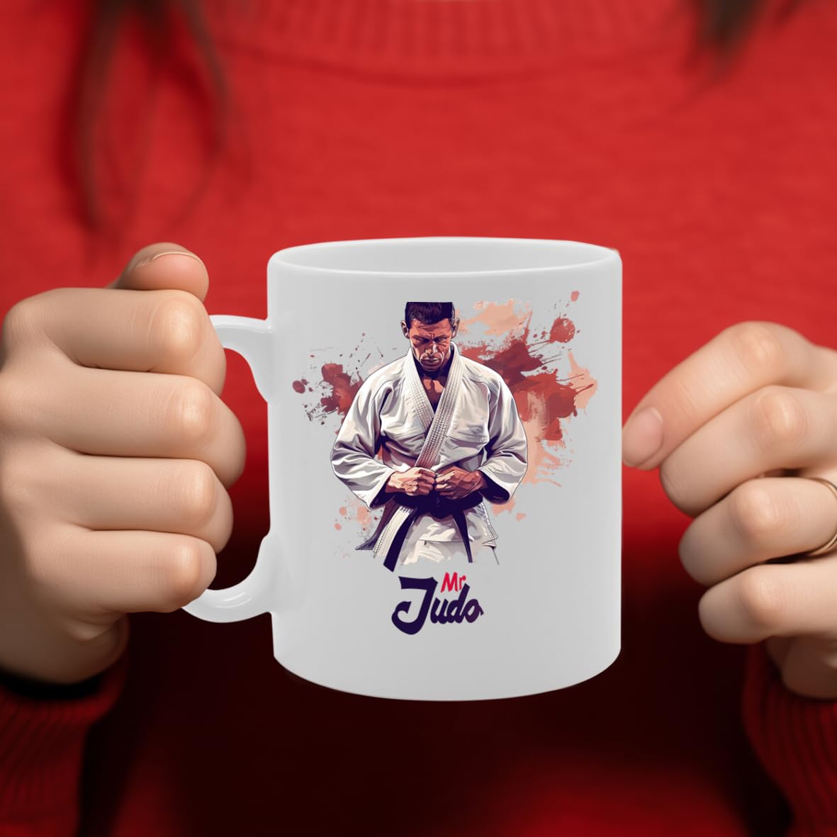 Mr Judo  - Ideal For Judo Practitioners And Martial Arts Enthusiasts, 11Oz Ceramic Coffee  For Dojo Lovers And Combat Sports Fans Mg5954 - Funny Printed Coffee Mug - Great Gift Idea