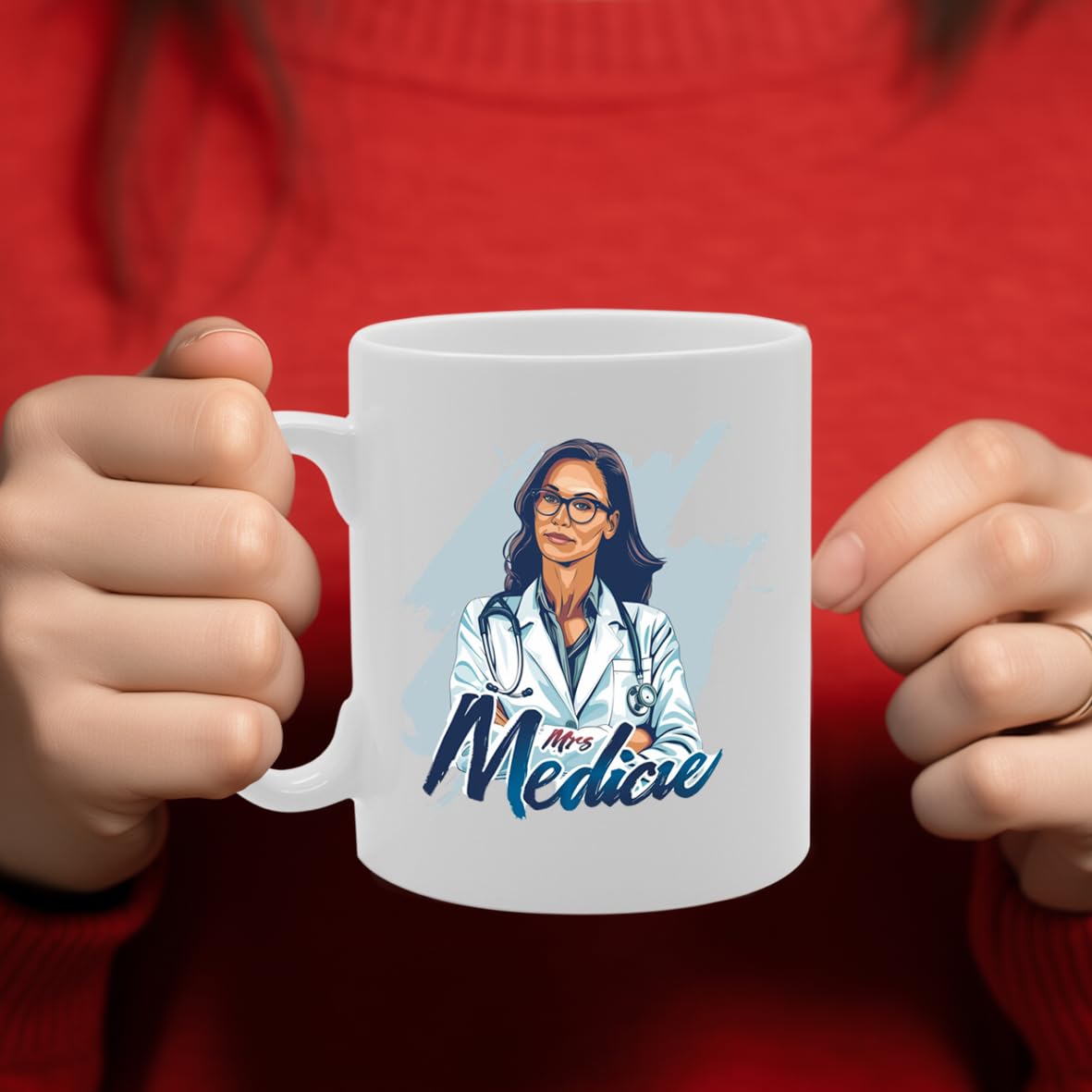 Mrs Medicine  - Ideal For Doctors And Healthcare Professionals, 11Oz Ceramic Coffee  For Medical Experts And Health Enthusiasts Mg5967 - Funny Printed Coffee Mug - Great Gift Idea