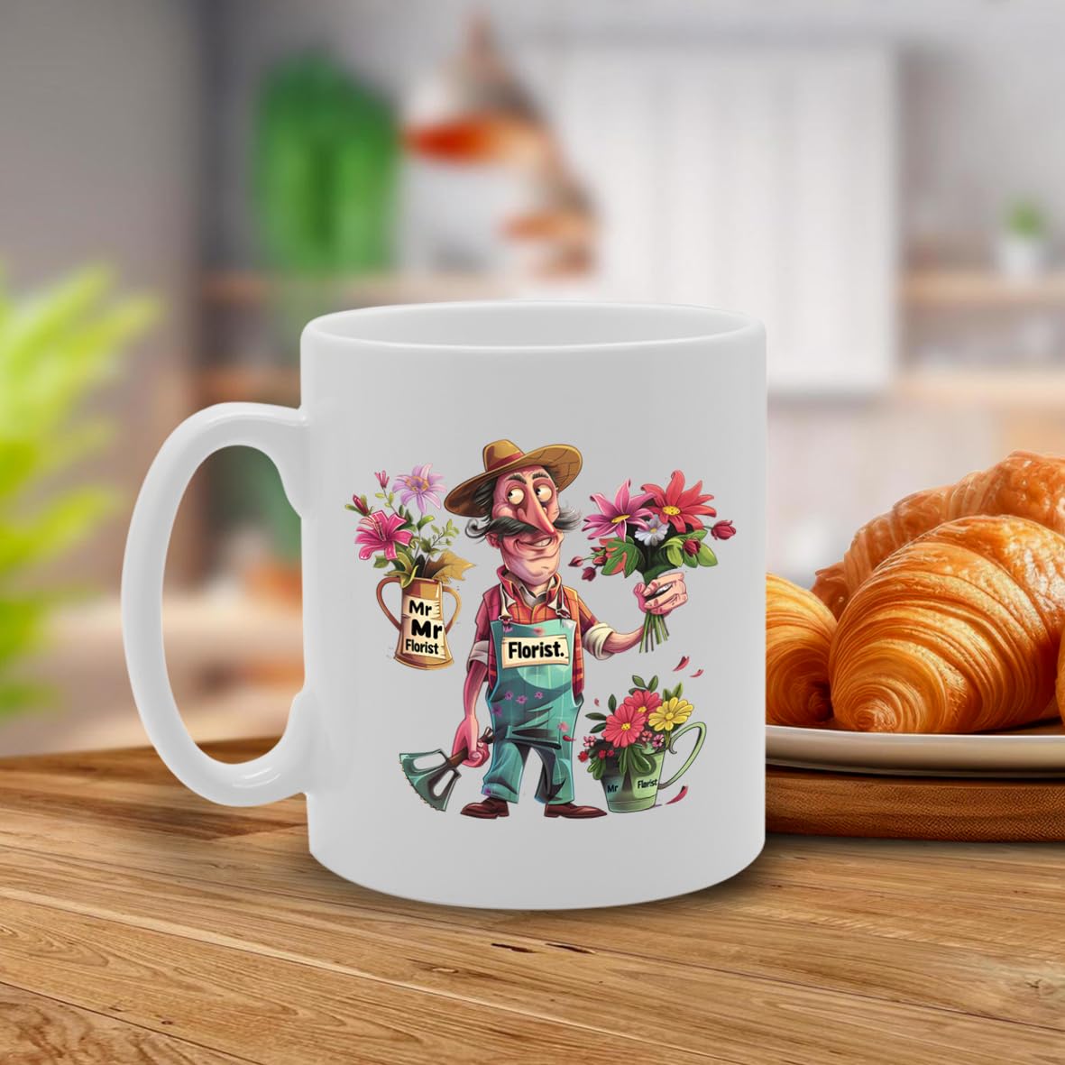 Mr Florist  - Created For Florists, Flower Enthusiasts, Gardening Lovers, Durable Ceramic, Dishwasher Safe Mg6011 - Funny Printed Coffee Mug - Great Gift Idea