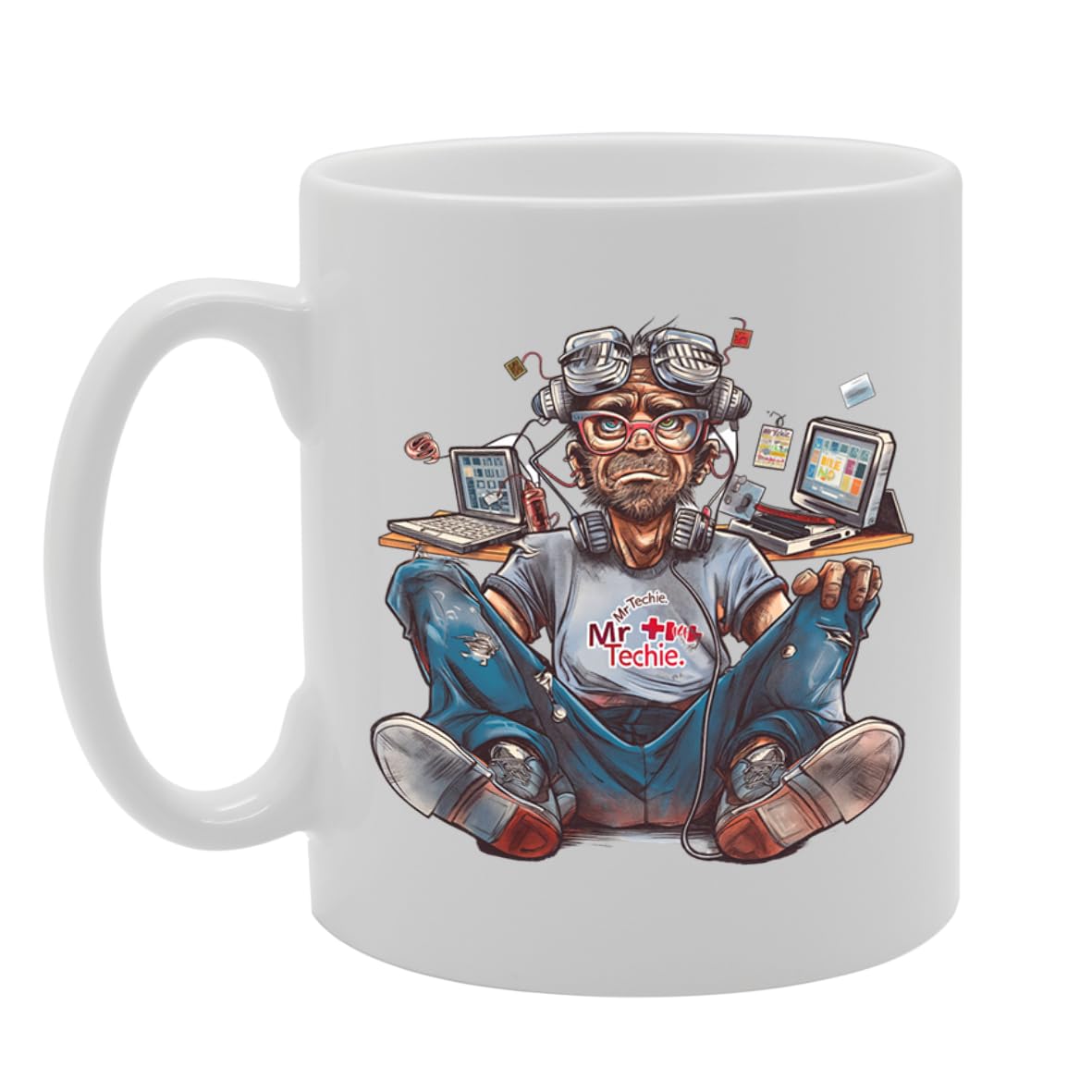 Mr Techie Souvenir  – Depicting A Man Who Embodies Tech Savvy And Innovation – Memory Keepsake For Technology Enthusiasts – Mr Techie Memorabilia Mg6251 - Funny Printed Coffee Mug - Great Gift Idea