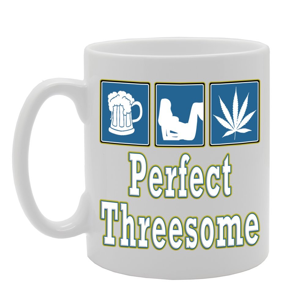 Perfect Threesome/Funny   Printed Ceramic Tea Coffee  Mg075 - Funny Printed Coffee Mug - Great Gift Idea