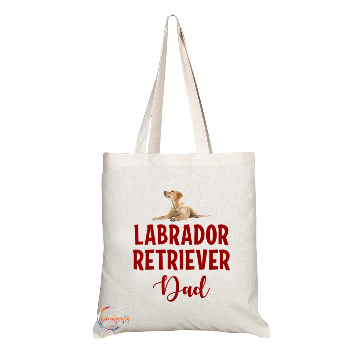 TB553 LABRADOR RETRIEVER Dad Novelty Present Gift Printed Eco-Friendly Stylish Long Handled Tote Shoulder Bag