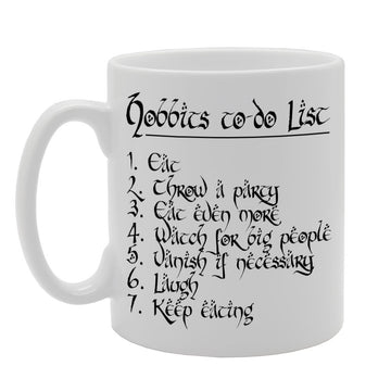 Hobbit'S To Do List   Printed Tea Coffee Ceramic  Mg325 - Funny Printed Coffee Mug - Great Gift Idea