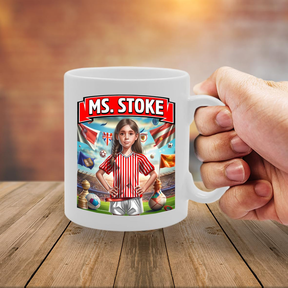 Ms Stoke   Printed Tea Coffee Ceramic  For Footie Fan Ladies Girls Mg6384 - Funny Printed Coffee Mug - Great Gift Idea