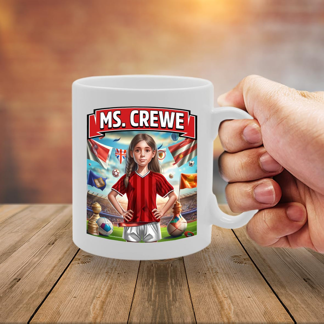 Ms Crewe   Printed Tea Coffee Ceramic  For Footie Fan Ladies Girls Mg6384 - Funny Printed Coffee Mug - Great Gift Idea