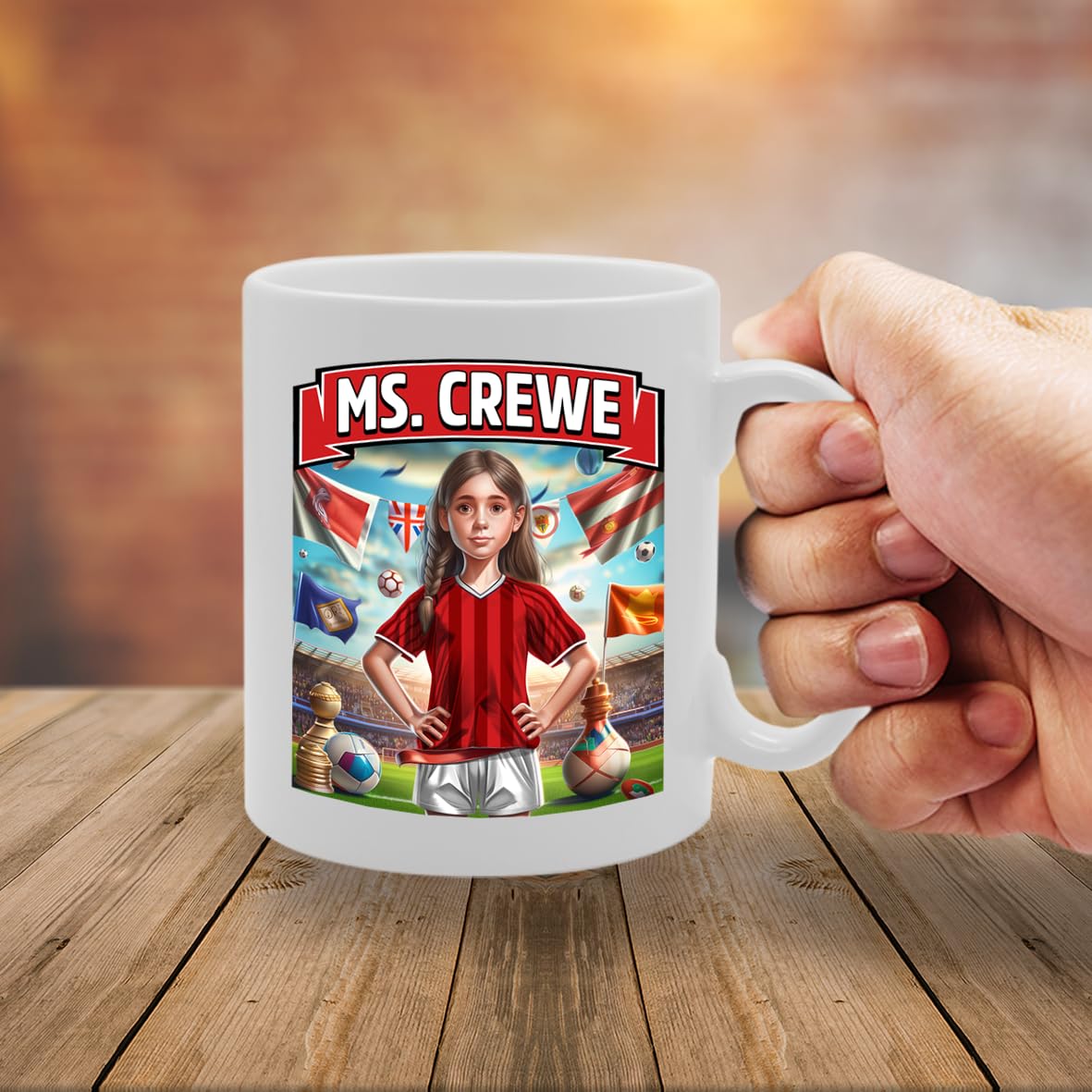 Ms Crewe   Printed Tea Coffee Ceramic  For Footie Fan Ladies Girls Mg6384 - Funny Printed Coffee Mug - Great Gift Idea