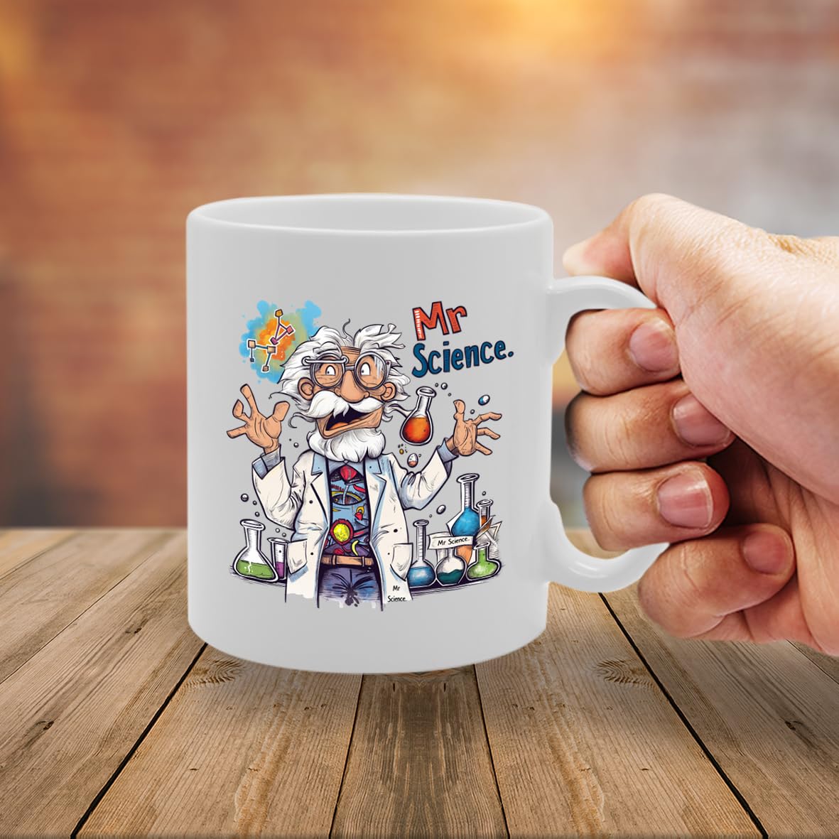 Mr Science  - Designed For Scientists, Science Teachers, Research Enthusiasts, Durable Ceramic, Dishwasher Safe Mg6020 - Funny Printed Coffee Mug - Great Gift Idea