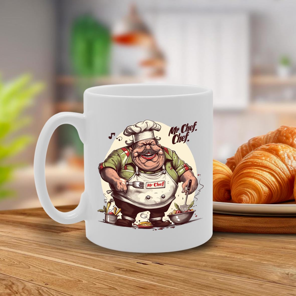 Mr Chef  - For Chefs, Culinary Experts, Cooking Enthusiasts, Durable Ceramic, Dishwasher Safe, Ideal For Culinary Professionals Mg6034 - Funny Printed Coffee Mug - Great Gift Idea