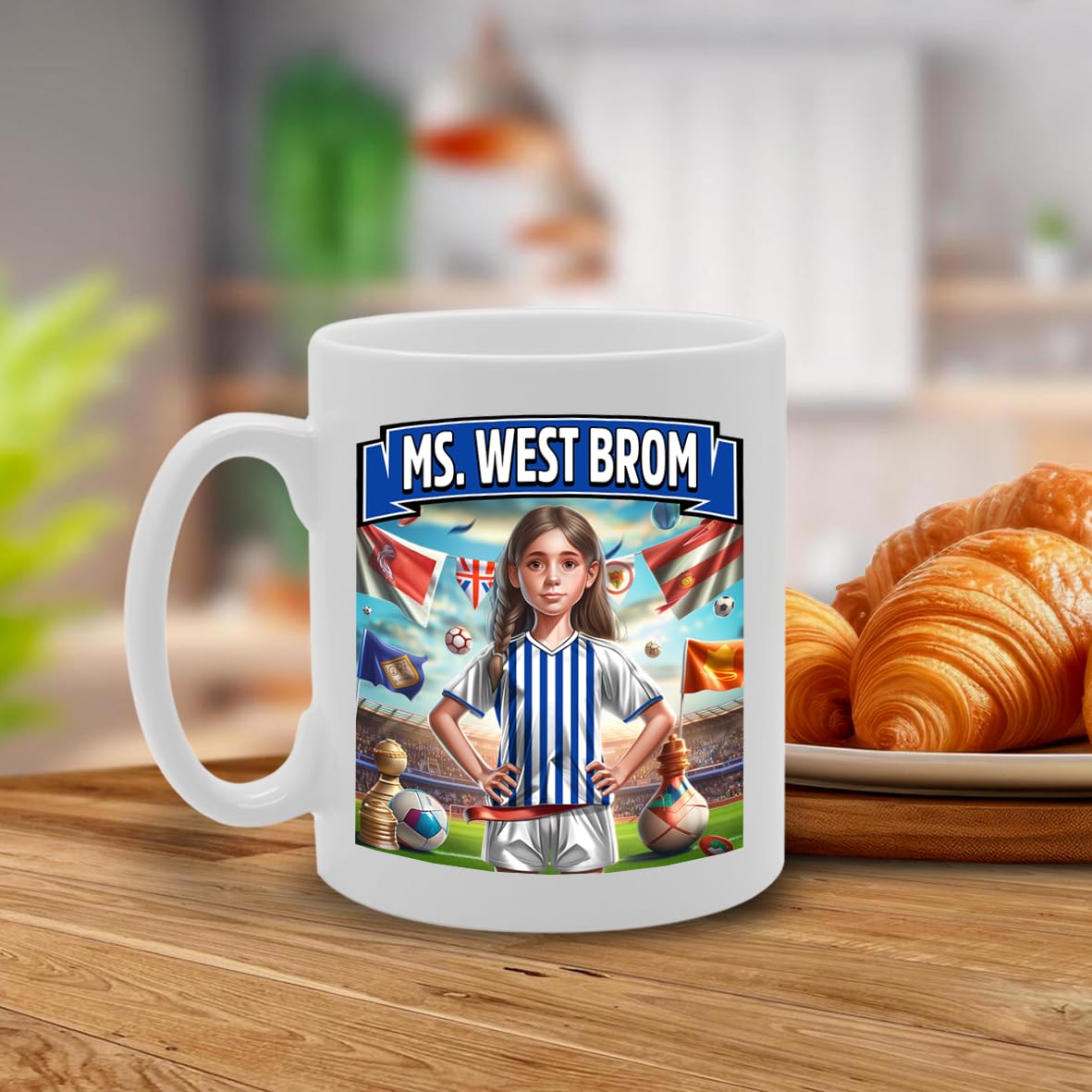 Ms West Brom   Printed Tea Coffee Ceramic  For Footie Fan Ladies Girls Mg6384 - Funny Printed Coffee Mug - Great Gift Idea