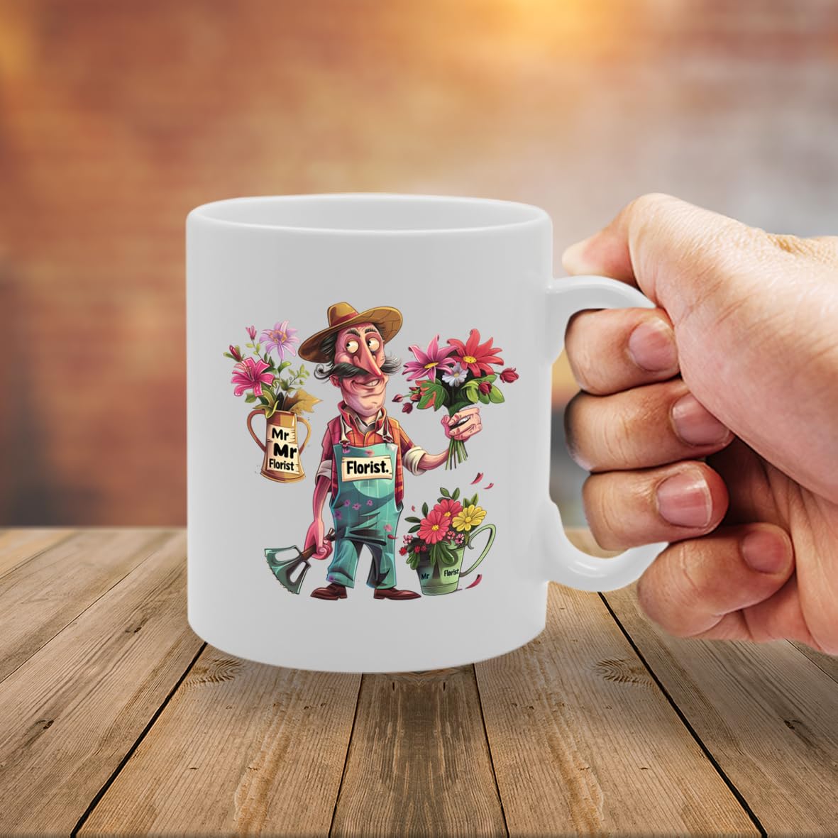 Mr Florist  - Created For Florists, Flower Enthusiasts, Gardening Lovers, Durable Ceramic, Dishwasher Safe Mg6011 - Funny Printed Coffee Mug - Great Gift Idea