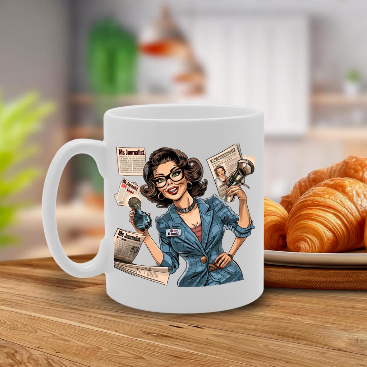 Ms Journalist  - For Female Journalists, Writers, Media Enthusiasts, Durable Ceramic, Dishwasher Safe, Premium Print For Daily Use Mg6051 - Funny Printed Coffee Mug - Great Gift Idea