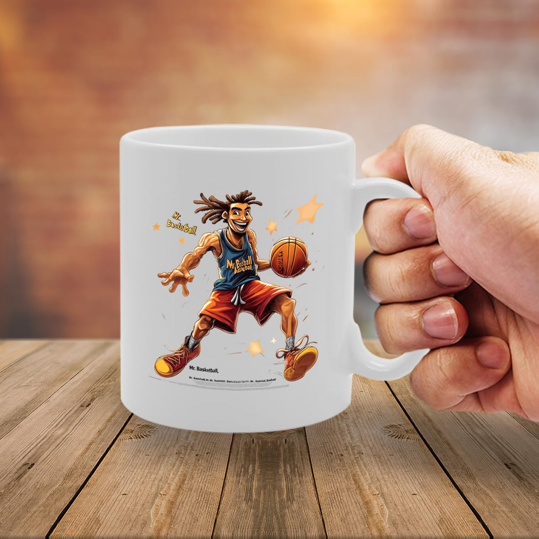 11Oz Ceramic  Featuring Basketball Mg6543 –  For Sports Fans And Enthusiasts - Funny Printed Coffee Mug - Great Gift Idea