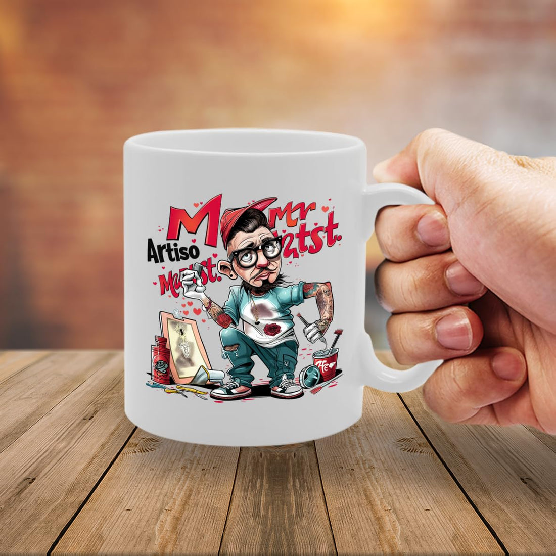 Mr Artist Ceramic  - Ideal For Artists, Creatives, And Art Enthusiasts - 11Oz Coffee  With Inspirational Design Mg6283 - Funny Printed Coffee Mug - Great Gift Idea