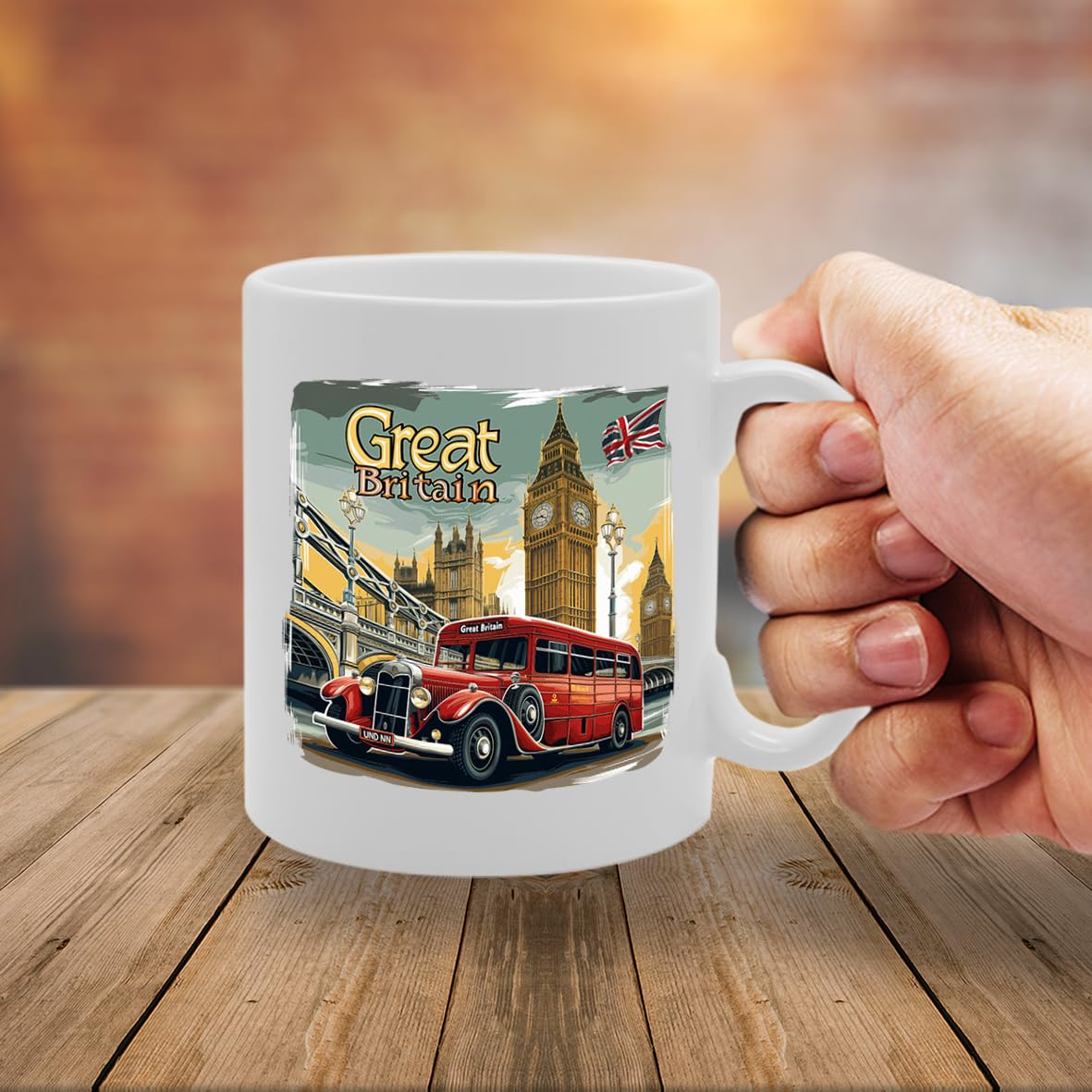 Printed Coffee Ceramic  Featuring Great Britain 4 Design (Great Britain 2) Mg6431 - Funny Printed Coffee Mug - Great Gift Idea