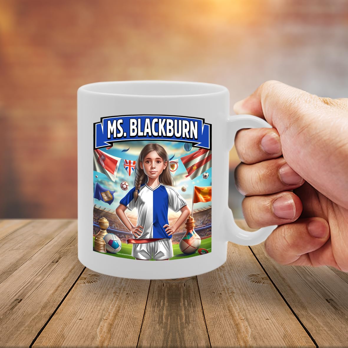 Ms Blackburn   Printed Tea Coffee Ceramic  For Footie Fan Ladies Girls Mg6384 - Funny Printed Coffee Mug - Great Gift Idea