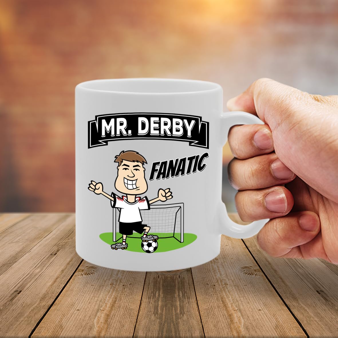 Mr Derby Fanatic   Printed Tea Coffee Ceramic  Mg5846 - Funny Printed Coffee Mug - Great Gift Idea